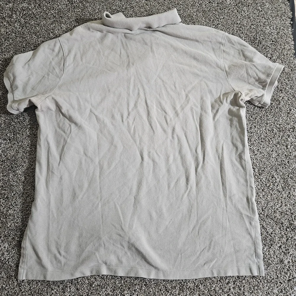 VINTAGE Polo Ralph Lauren Shirt Men XL Grey Yellow Pony Custom Fit Long‎ Tail